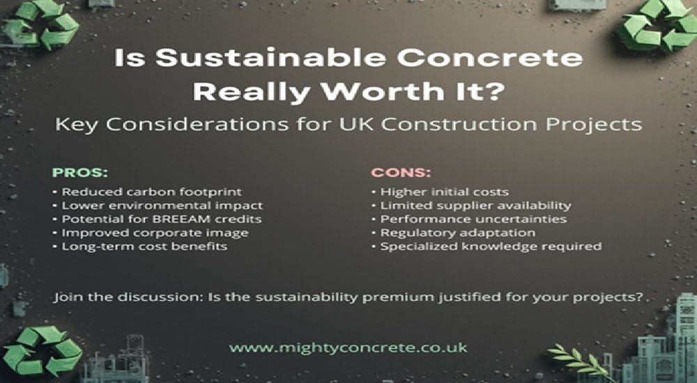 Is Sustainable Concrete Really Worth It For UK Construction Project