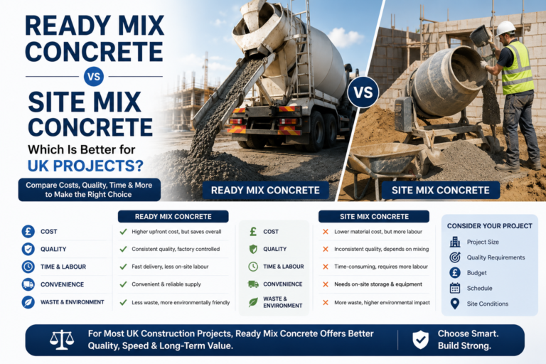 Ready Mix Concrete vs Site Mix Concrete: Which Is Better for UK Projects?