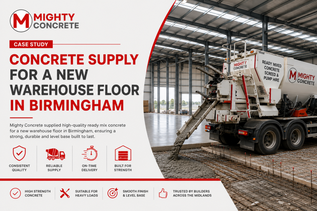 Concrete Supply for a New Warehouse Floor in Birmingham